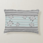 アクセント枕パステルグレーとティール（緑がかった色） アクセントクッション (裏面)