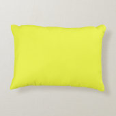 アクセント枕16" x 12"、ネオンイエロー アクセントクッション (裏面)