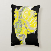 アクセント枕16" x 12"黄色バラ アクセントクッション (裏面(縦))