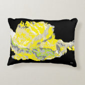 アクセント枕16" x 12"黄色バラ アクセントクッション (裏面)