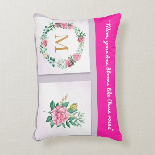アクセント枕 – ママモモノグラムアクセント枕 アクセントクッション (正面(垂直))