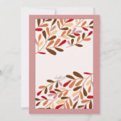 アクセント葉バルミツワー招待状 招待状 (裏面)