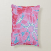 アクセント装飾用クッション-フローラ絞り染めピンクブルー アクセントクッション (裏面(縦))