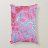 アクセント装飾用クッション-フローラ絞り染めピンクブルー アクセントクッション (正面(垂直))