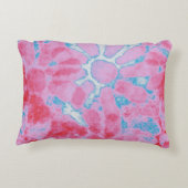 アクセント装飾用クッション-フローラ絞り染めピンクブルー アクセントクッション (裏面)