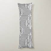 アクセント ブラックアンドホワイト ウェーブ ボディピロー (裏面 (縦))