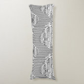 アクセント ブラック&ホワイト ドーム ボディピロー (正面縦)