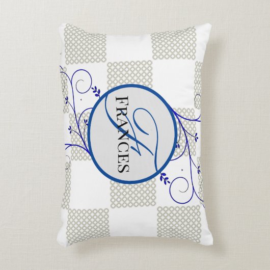 アクセンモノグラムのパーソナライズされたト枕 アクセントクッション (正面(垂直))