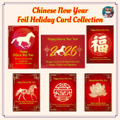 アクセン中国のト旧正月フォイルホリデーカード 箔シーズンカード