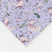 アクソロッツ（紫） フリースブランケット (角)