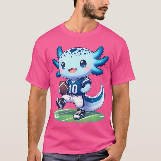 アクソロテおもしろいル・サッカー選手ボーイズ・ガールズ Tシャツ (正面)