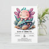 アクソロテお洒落ルアンダーシー誕生日 招待状 (スタンド正面)