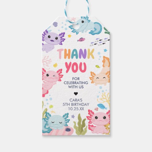 アクソロテルアロテルおもしろいバースデーパーティーメッセージカード ギフトタグ (正面)