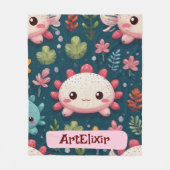 アクソロテルキュートかわいいユニークモダンプリント フリースブランケット (正面)