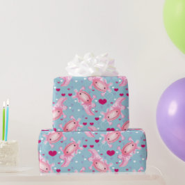 アクソロテルラブピンク ラッピングペーパー