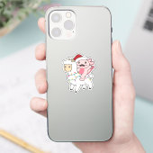 アクソロテルラマアルパカクリスマス冬季動物 シール (スマートフォン)