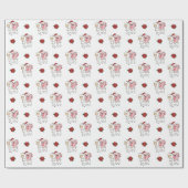 アクソロテルラマアルパカクリスマス冬季動物 ラッピングペーパー (フラット)