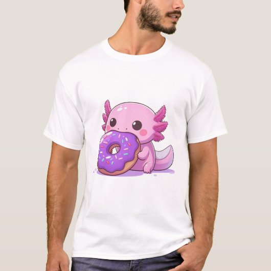 アクソロテ食べルパープルドーナツ Tシャツ (正面)