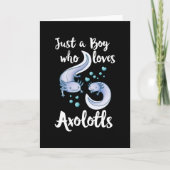 アクソロトルが可愛いアクソロトルギフトが好きな少年 カード (正面)