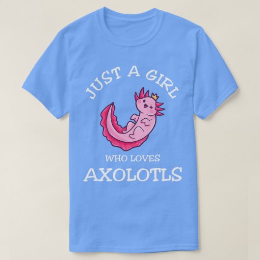 アクソロトルを愛する女の子1 Tシャツ (デザイン正面)