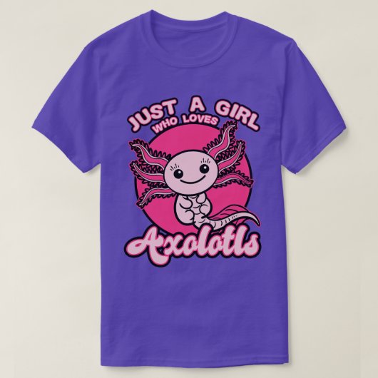 アクソロトルを愛する女の子2 Tシャツ (デザイン正面)