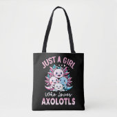 アクソロトルを愛する女の子 トートバッグ (正面)
