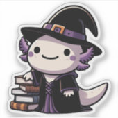 アクソロトルウィッチ – かわいいハロウィーン シール (正面)