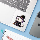 アクソロトルウィッチ – かわいいハロウィーン シール (ノートパソコンとiPhone)