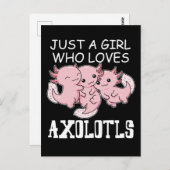 アクソロトルキッズかわいいアクソロトルギフトガールズアクソロトル ポストカード (正面/裏面)