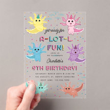 アクソロトルキッズキュートサラマンダーバースデーパーティー