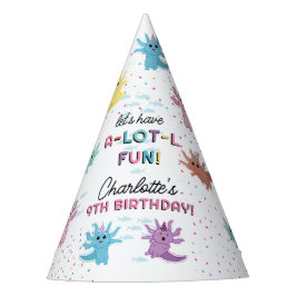 アクソロトルキッズキュートサラマンダーバースデーパーティー パーティーハット