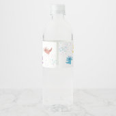 アクソロトルキッズキュートサラマンダーバースデーパーティー ペットボトルラベル (裏面)