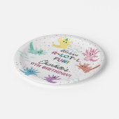 アクソロトルキッズキュートサラマンダーバースデーパーティー ペーパープレート (アングル)