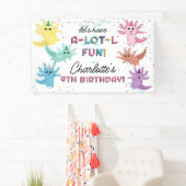 アクソロトルキッズキュートサラマンダーバースデーパーティー 横断幕 (インサイチュ)