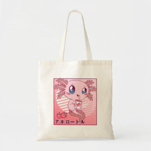 アクソロトルストロベリーミルクレトロかわいいジャパンAxolotl トートバッグ