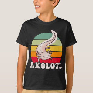 アクソロトルズレトロサンセットアクソロトルかわいい Tシャツ
