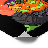 アクソロトルドラキュラハロウィーンパンプキンモンスタートラック ポスター (角)