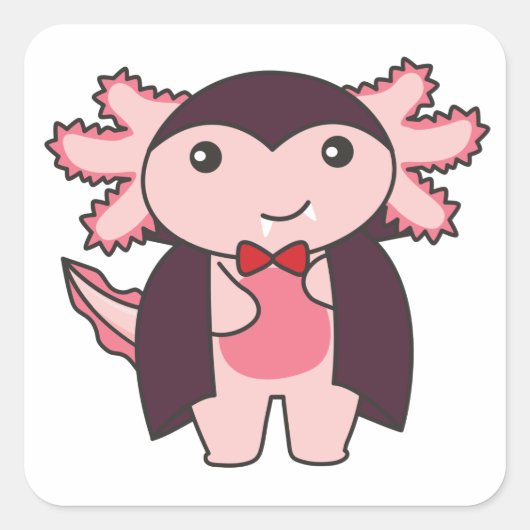アクソロトルハロウィーンかわいい悪魔バンパイア衣装スクーア スクエアシール (正面)