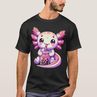 アクソロトルバブルボバティーアニメかわいいかわいいアクソロトル Tシャツ