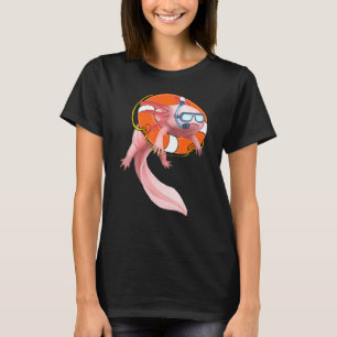 アクソロトルフィッシュスイミングキットダイビングマスクホワイトアクソロット Tシャツ