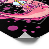 アクソロトルボバティーバブルティーかわいいアニメ日本の ポスター (角)