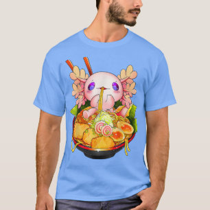 アクソロトルラーメンかわいい日本のアニメ麺ギフトWo Tシャツ