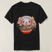 アクソロトルラーメン日本のかわいいアニメオタク Tシャツ (デザイン正面)