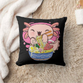 アクソロトルラーメン日本のかわいいアニメ麺ギフトKi クッション (ブランケット)