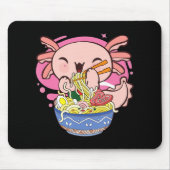 アクソロトルラーメン日本のかわいいアニメ麺ギフトKi マウスパッド (正面)