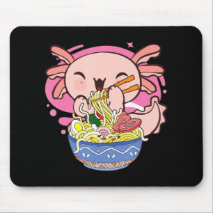 アクソロトルラーメン日本のかわいいアニメ麺ギフトKi マウスパッド