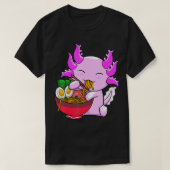 アクソロトルラーメン日本のオタクかわいいアニメ Tシャツ (デザイン正面)