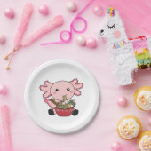 アクソロトルラーメン食日本の食かわいい動物ポー ペーパープレート (パーティー)