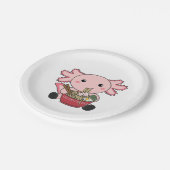 アクソロトルラーメン食日本の食かわいい動物ポー ペーパープレート (アングル)