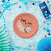 アクソロトル誕生日プレート ペーパープレート (パーティー)